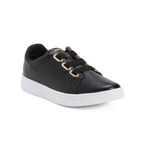 COMFORTFLEX Black Made In Brazil Leather Comfort Sneakers